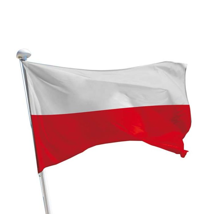 Achat drapeau Pologne à accrocher en haut d'un mât - DOUBLET