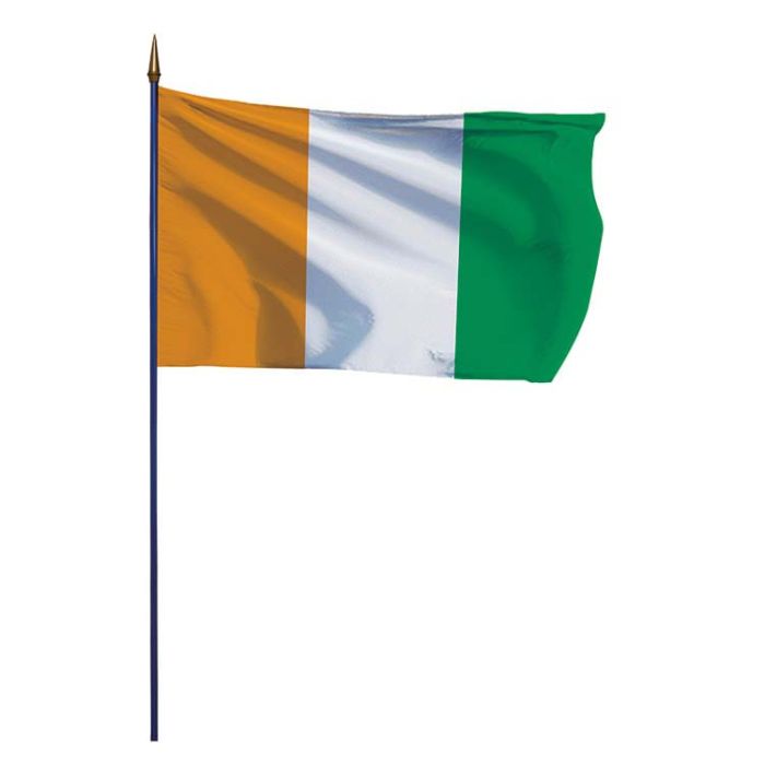 Drapeau Côte d'Ivoire sur hampe