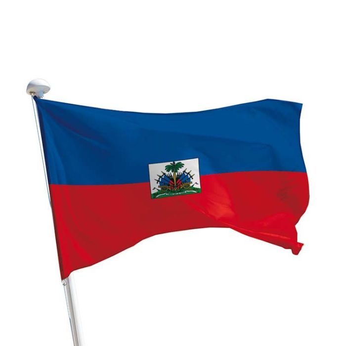 Achat drapeau Haïti pour mât, couleurs officielles - DOUBLET