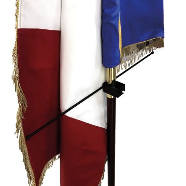 Drapeau d'intérieur prestige frange personnalisé - DOUBLET