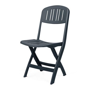 Chaise pliante Malaga, fabriquée en polypropylène.