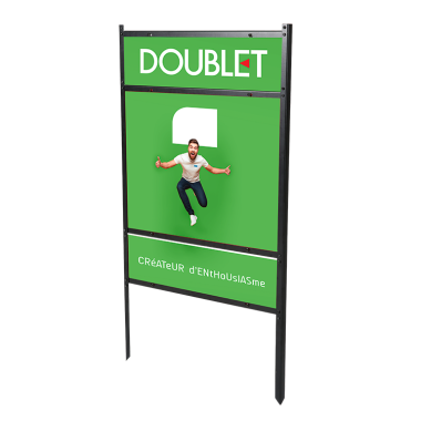 Panneau d'affichage extérieur à planter 3 affichages