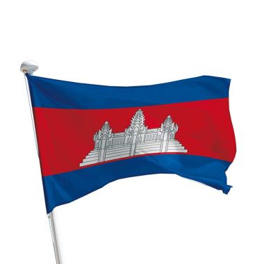 Drapeau Cambodge pour mât