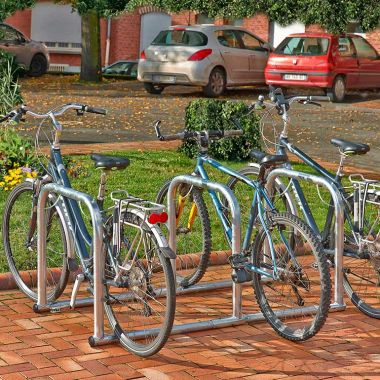 Arceaux pour vélos en ligne 3 cycles