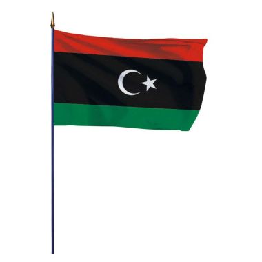 Drapeau Libye sur hampe