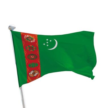 Drapeau Turkménistan pour mât