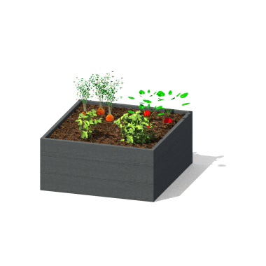 Jardiniere en plastique recyclé ptit Jardin Doublet