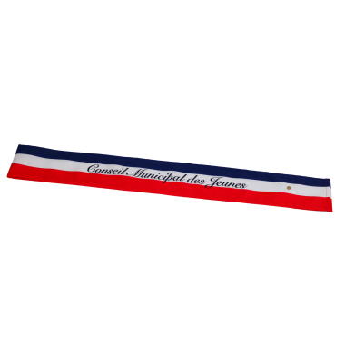 écharpe officielle tricolore conseil municipal des jeunes