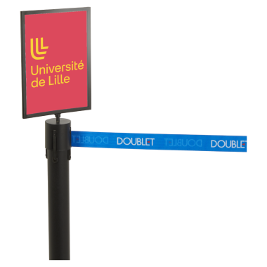 porte document pour poteau de guidage à sangle