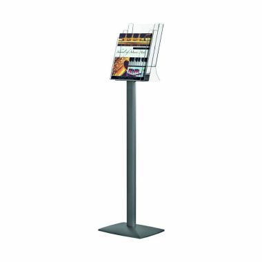 Poteau porte-brochures Triple A4