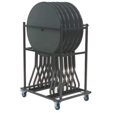 Chariot pour 6 tables guéridons Populaire