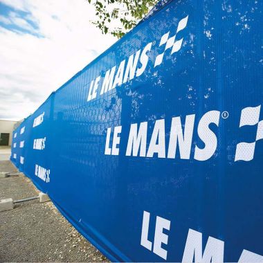 Palissade mobile temporaire en bâche imprimée