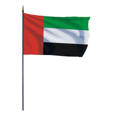 Drapeau Emirats Arabes Unis sur hampe