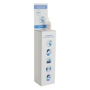 Station gel hydroalcoolique en carton