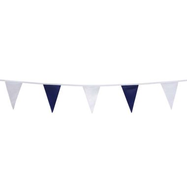 Guirlande tissu bleu et blanc