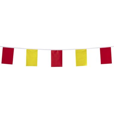 Guirlande tissu rouge et jaune