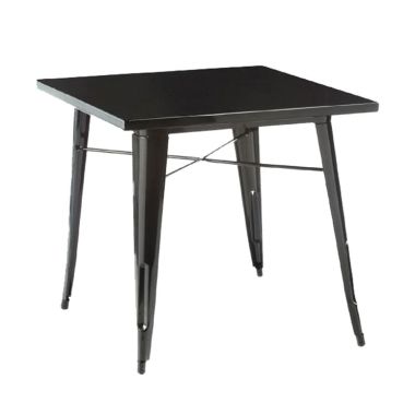 Table Tolix dinner  l. 70 x p. 70 x h. 72 cm noire