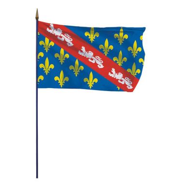 Drapeau province de la Marche sur hampe