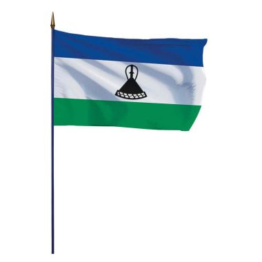Drapeau Lesotho sur hampe