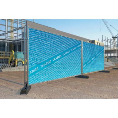 bache perform'air personnalisable pour barrieres de chantier