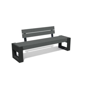 Banquette urbaine Agora avec dossier