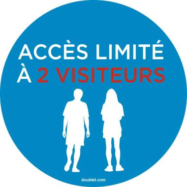 Adhésif pour vitrine - Accès limité visiteurs
