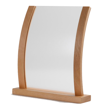 Porte menu de table courbe en bois