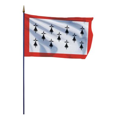 Drapeau province du Limousin sur hampe