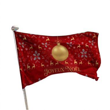 Drapeau personnalisé version Noël