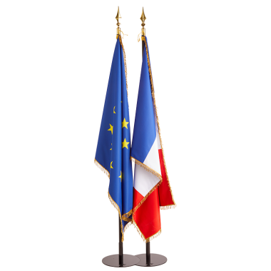 Drapeau France et Europe de Prestige