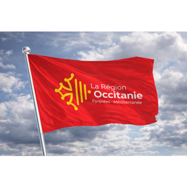 Drapeau de l'occitanie pour mat en version ecofix