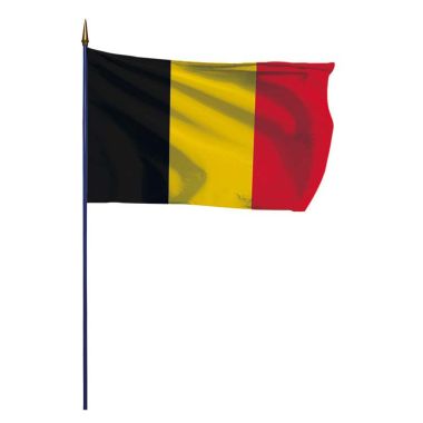 Drapeau Belgique sur hampe