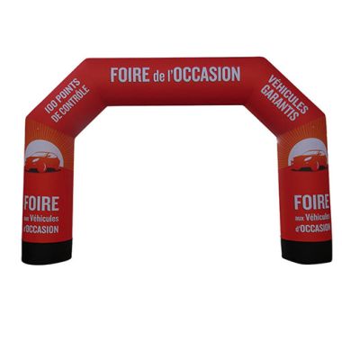 Arche gonflable Pentagonale Reverso avec visuel interchangeable