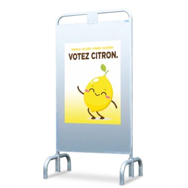 Panneau electoral avec pied amovible
