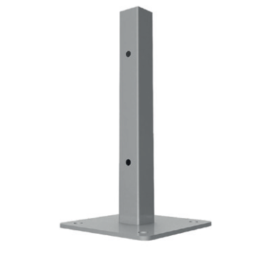 pietement à sceller pour vitrine exterieure