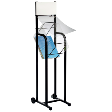 porte brochure sur roulettes