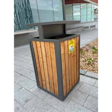 Poubelle exterieure pour parc ou amenagement urbain