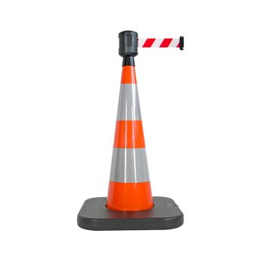 Cône de signalisation à sangle 2 m rouge