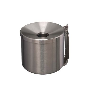 Cendrier mural cylindrique Inox 0.5 litres