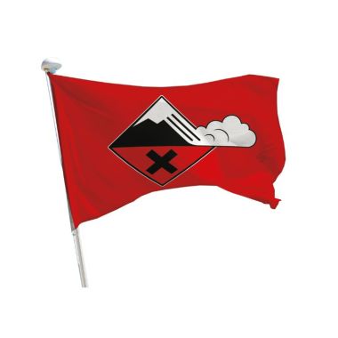 Drapeau avalanche rouge risque 4