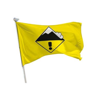 Drapeau avalanche jaune risque 2