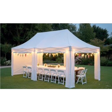 Tente pliante blanche EOS 3x6m fermée polyester