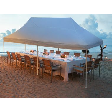 Tente blanche ouverte 3x6m