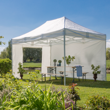 tente pliante blanche 4*6m version fermee