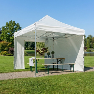 Tente pliante pro 3x3m en polyester pour reception, marché ou stand