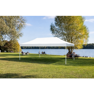 Tente pliante blanche PVC 4x6m ouverte EOS