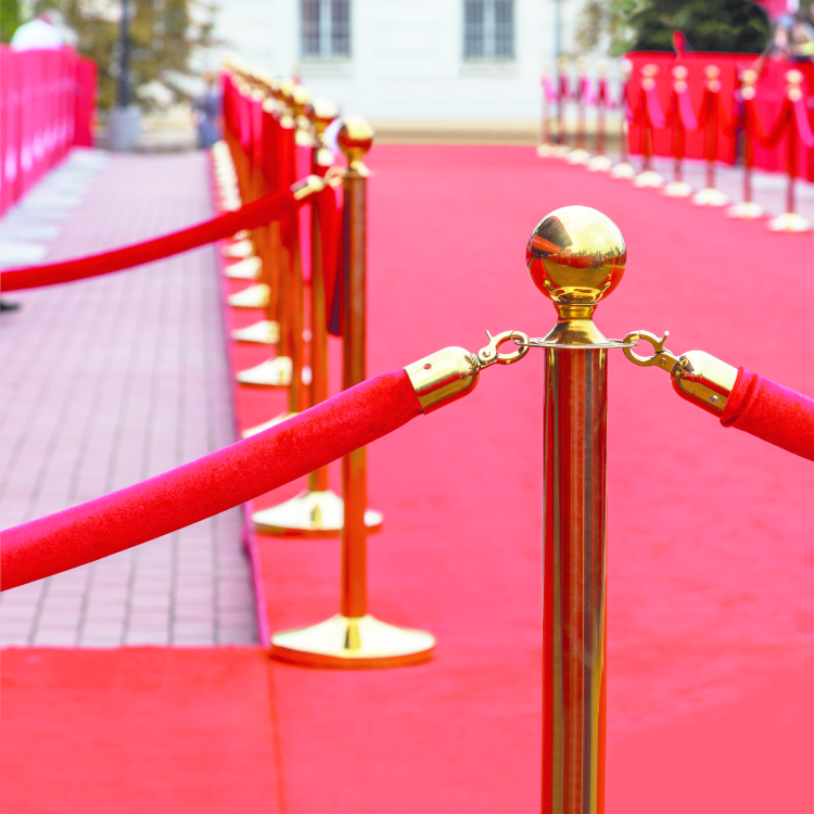 Louez vos poteaux de guidage chez Doublet Poteaux de guidage à corde pour encadrer un tapis rouge de céréonie