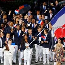 Le porte-drapeau aux Jeux Olympiques