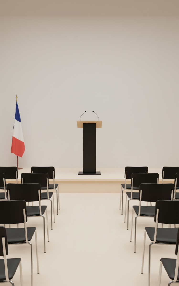 Salle de conférence pour les voeux du maire